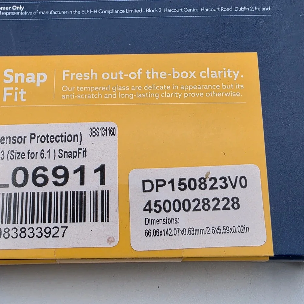 Caseology SnapFit Screen Protector iPhone 15 6.1 Clear New 9H Hardness 2 Pack